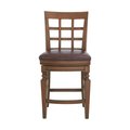 Alaterre Furniture Napa Counter Height Stool with Back, Mahogany ANNA01PDC